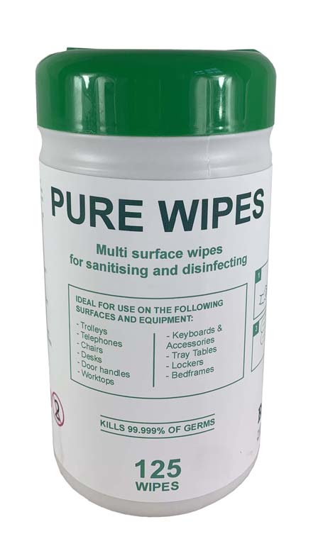 Alcohol Wipes 70% IPA 125 Wipes - Helps Protect against – Coronavirus, Covid 19