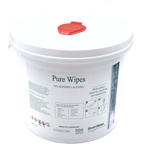  Alcohol Wipes Pure 70% Isopropyl Wipes Disinfectant 500 Wipes - Helps protect against – Coronavirus, Covid 19